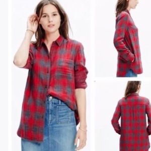 NWOT Madewell Flannel plaid w/pockets